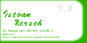 istvan mersch business card